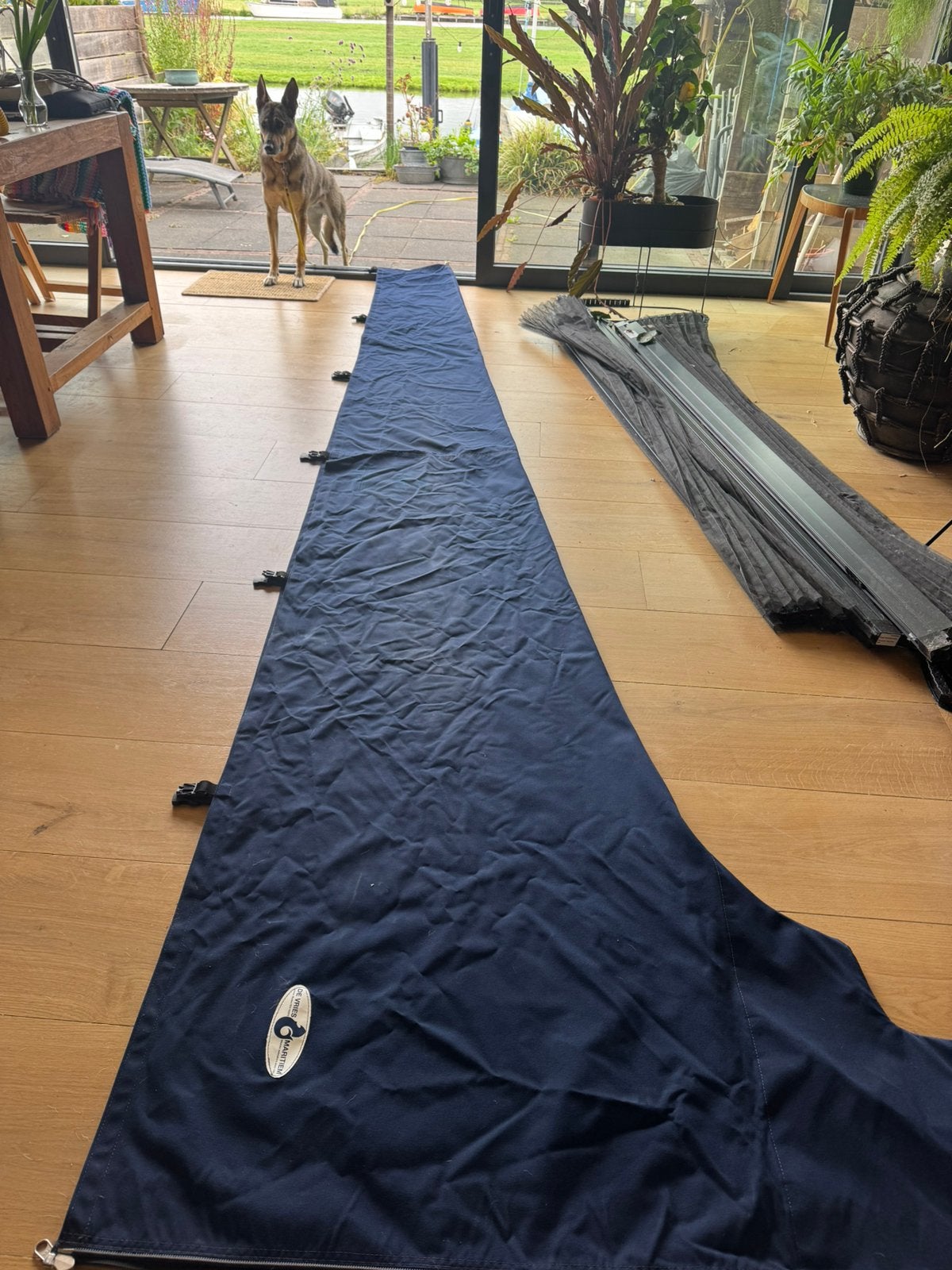 Huik voor zeilboot van ongeveer 10 m, 6 meter of meer, Minder dan 15 m², Ophalen of Verzenden, Zo goed als nieuw