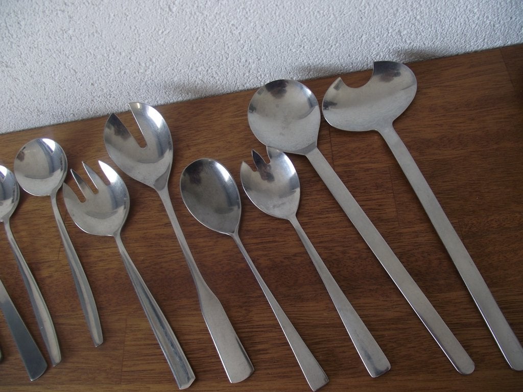 14 st div. opscheplepels slacouvert rijstlepel 20-30 cm p st, Ophalen of Verzenden