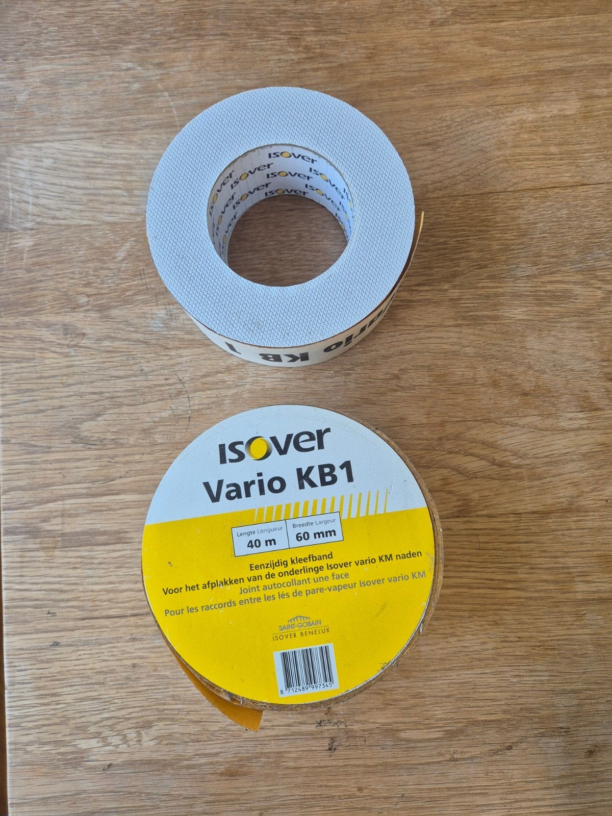 Isover Vario KB1 Enkelzijdig Kleefband - 40m x 60mm, Zo goed als nieuw, Minder dan 5 m², Ophalen, Minder dan 4 cm