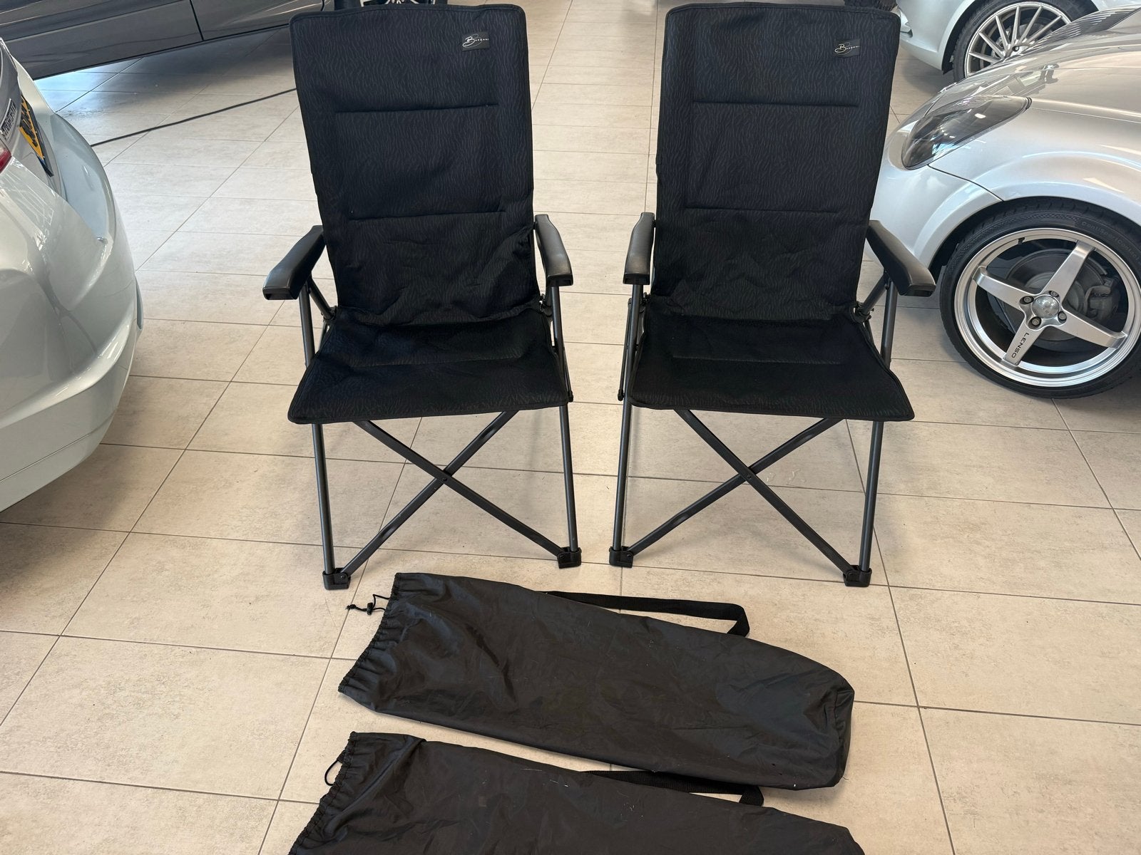 2x Bardani Camping vouwstoelen met draagtassen, Ophalen of Verzenden, Nieuw, Campingstoel