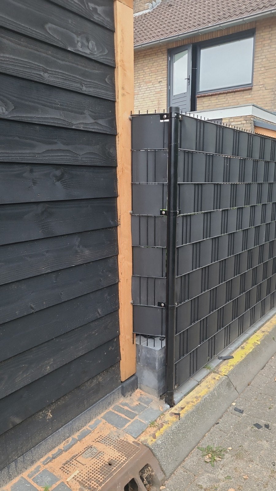 Hekwerk met privacyband en montage materiaal - Diverse maten, Tuin en Terras, Ophalen, Zo goed als nieuw, IJzer, Dubbelstaafmat hekwerk