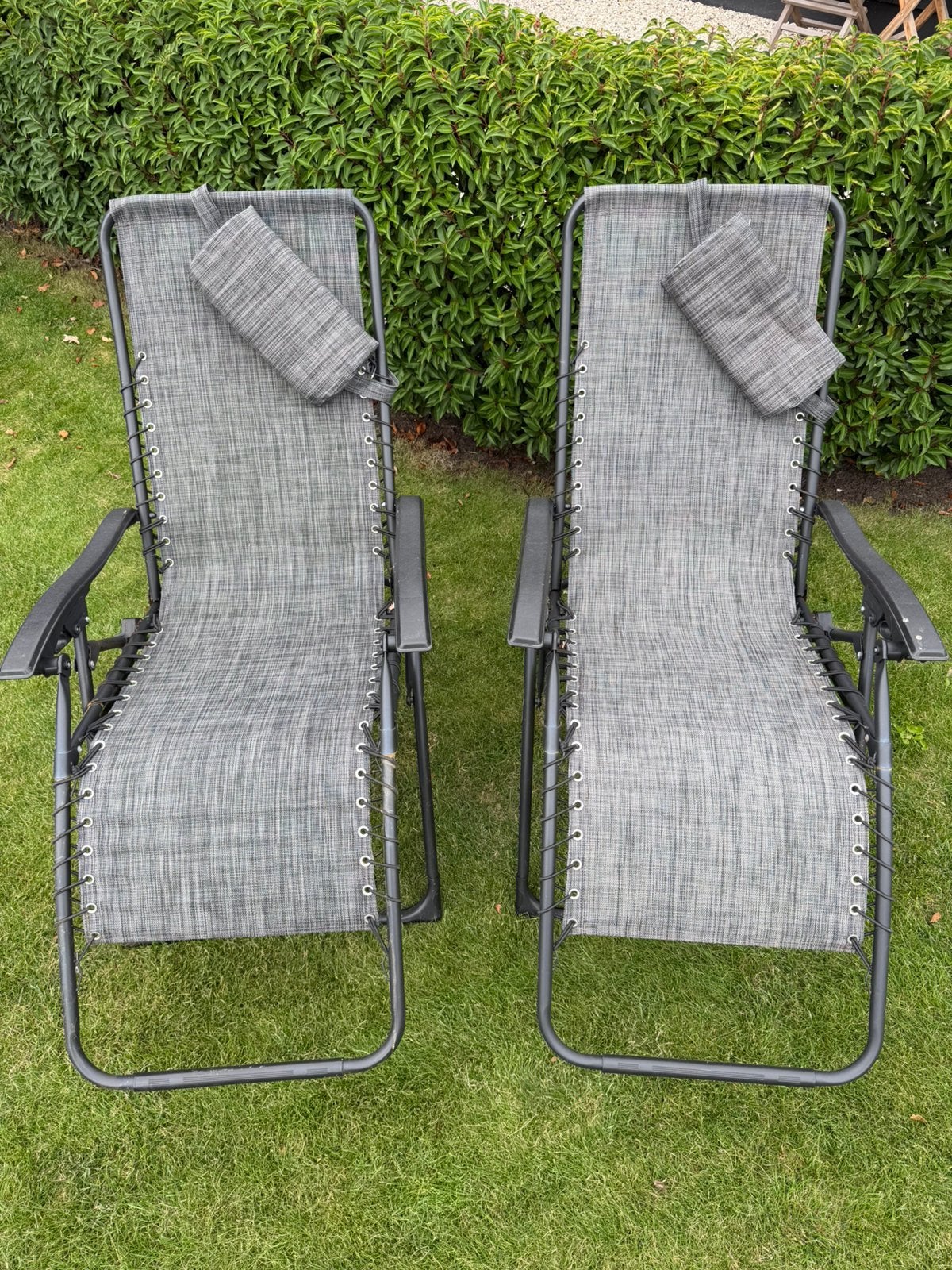 Tuinstoel, kan bijna plat achterover, Tuin en Terras, Tuinstoelen, Ophalen of Verzenden, Zo goed als nieuw, Kunststof, Inklapbaar