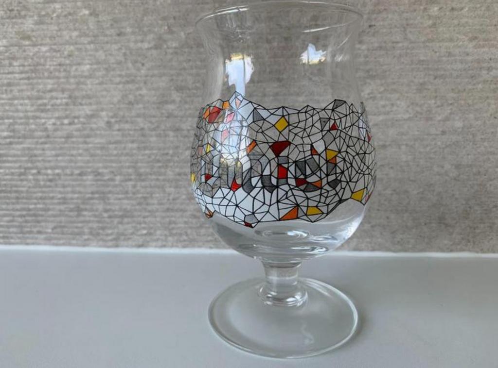 Vintage bierglas DUVEL - Art Philippe Debongnie - 2012 - new, Ophalen of Verzenden, Nieuw, Bierglas