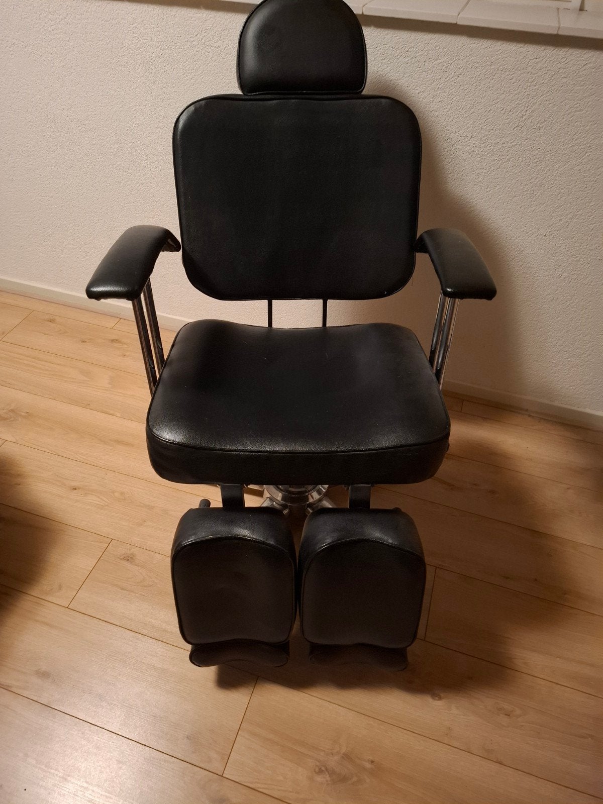 Verstelbare Pedicure Stoel - Zwart, Comfortabel & Praktisch, Ophalen