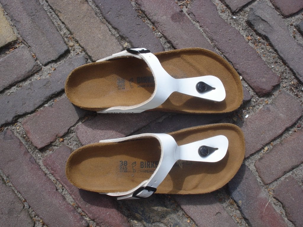 BIRKENSTOCK GIZEH WIT 38 NU GRATIS VERZENDING PER POST, Slippers, Verzenden, Wit, Nieuw
