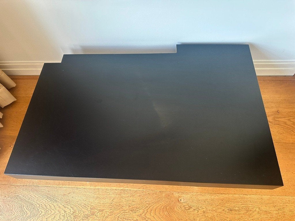 Zwart TV-tafel met metalen poten, Gebruikt, 50 tot 100 cm, Minder dan 100 cm, Modern