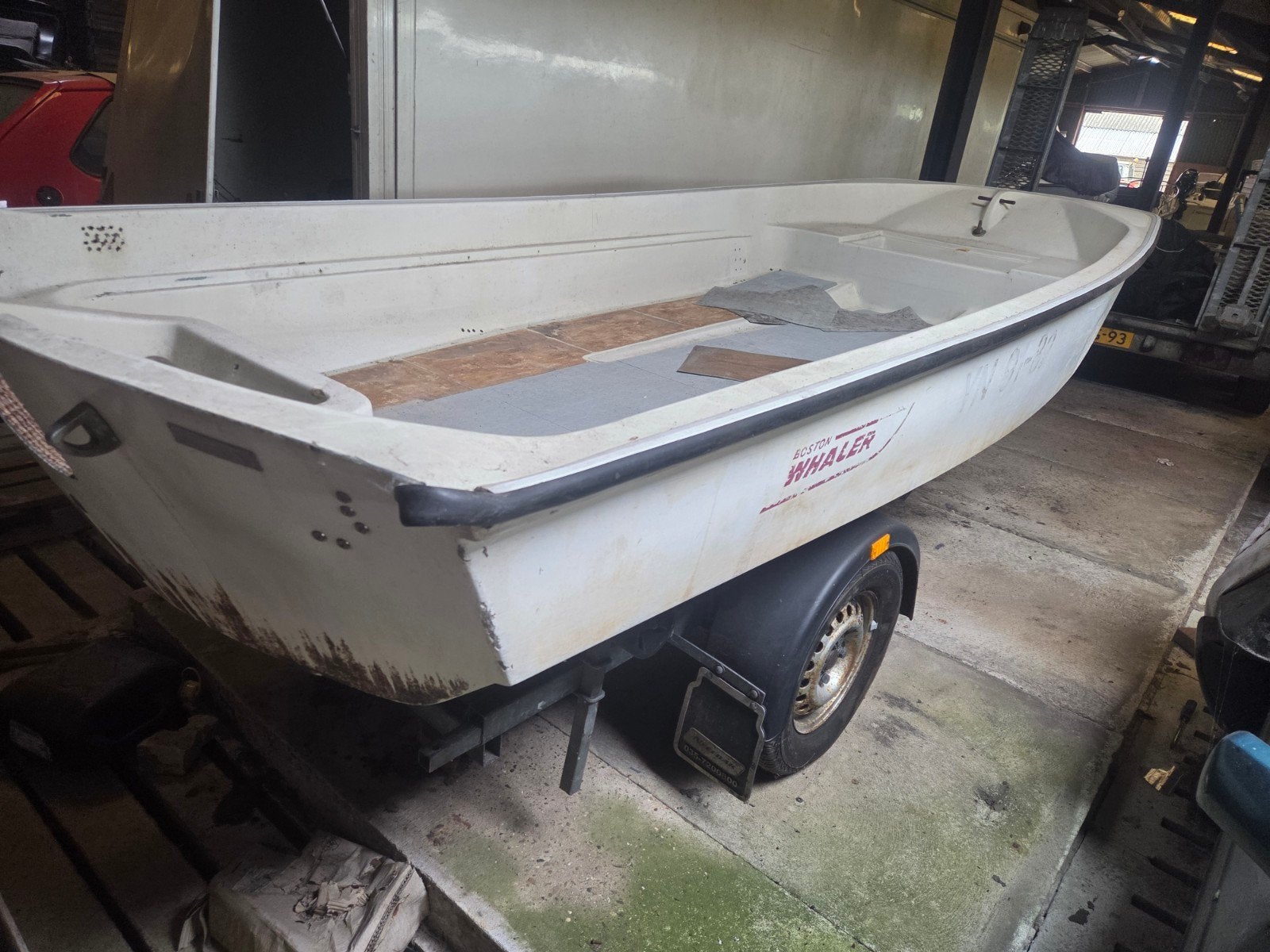 boston whaler 13 ft inclusief trailer. opknapper, Watersport en Boten, Vis- en Consoleboten, Ophalen of Verzenden, Gebruikt, Buitenboordmotor