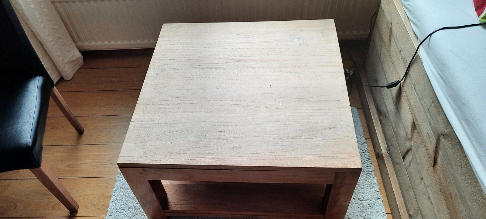 Teak salontafel 70x80 cm 45 cm hoog, Ophalen