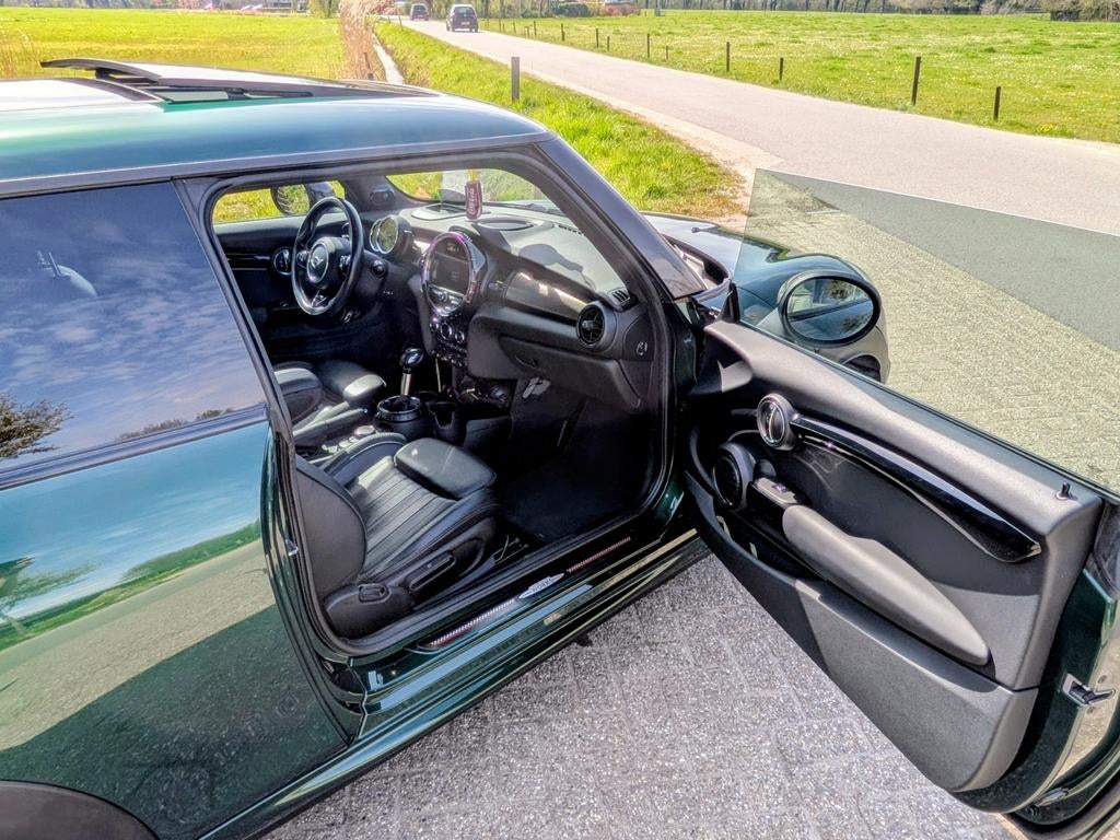Mini Cooper S JCW, British Racing Green, 231pk, full option, Zwart, 4 cilinders, Navigatiesysteem, Leder
