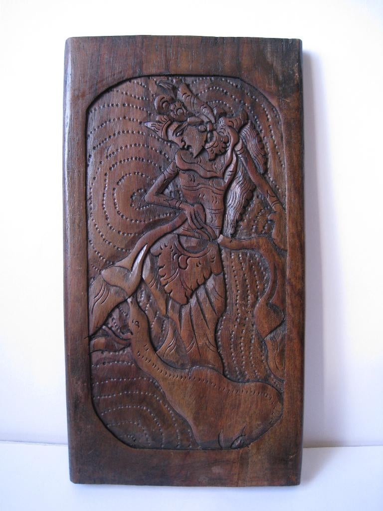 BALINEES SNIJWERK  - BOEDDHA - NOTENKREKER  ; ANTIEK, Verzenden