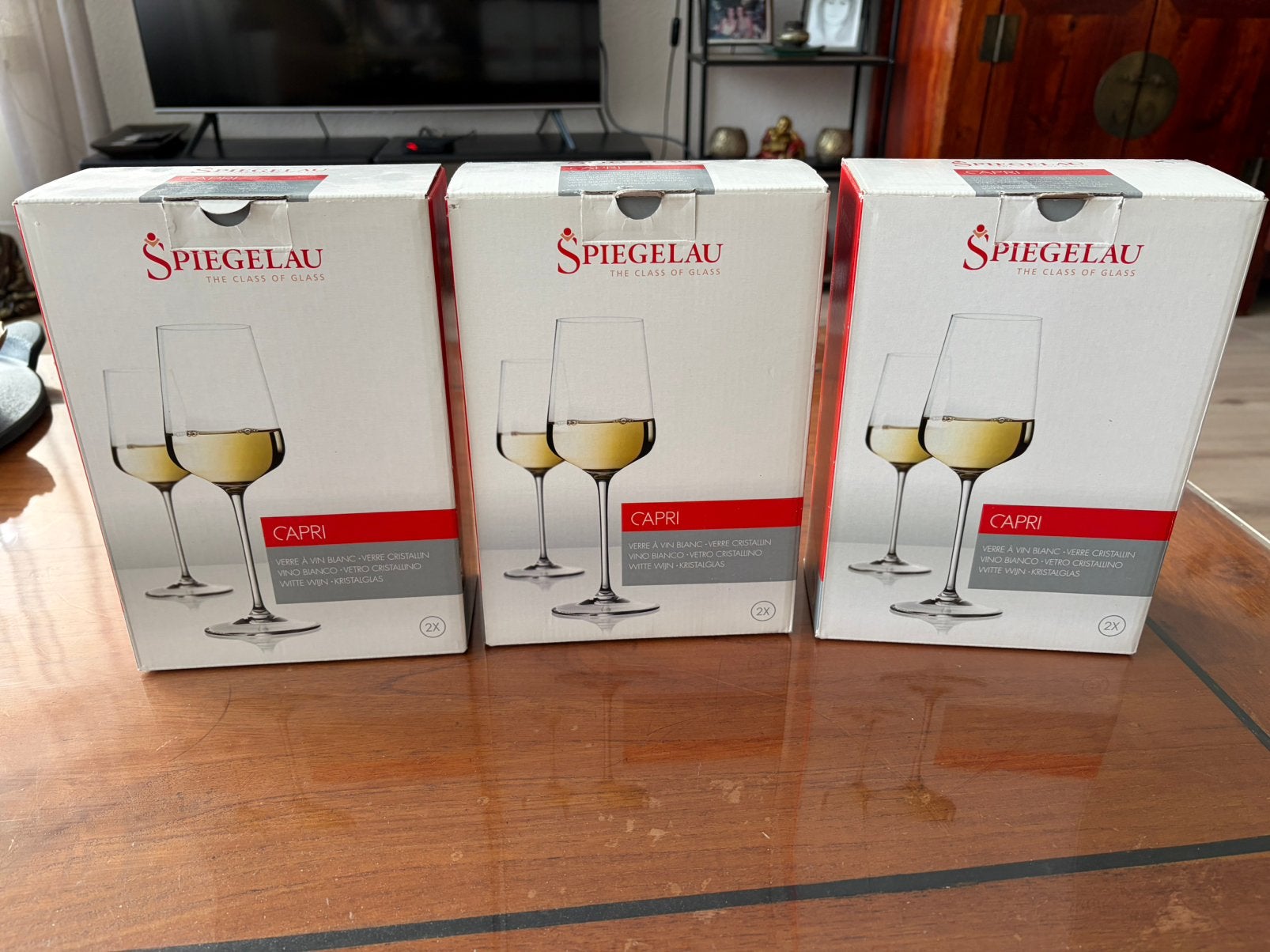 Spiegelau witte wijnglazen capri kristalglas, Ophalen, Zo goed als nieuw, Overige typen