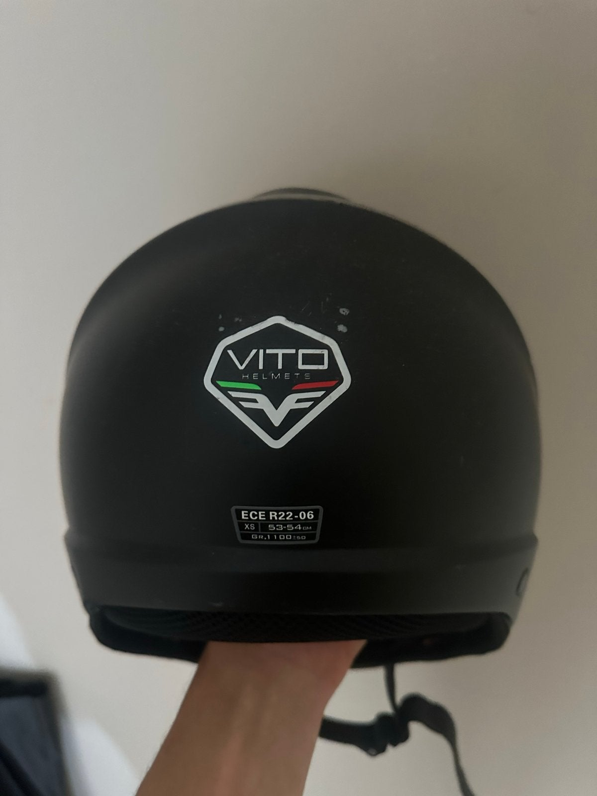 Vito Helmets Scooterhelm Zwart Maat XS, Fietsen en Brommers, Brommerhelmen, Ophalen of Verzenden, Gebruikt, Extra small of kleiner