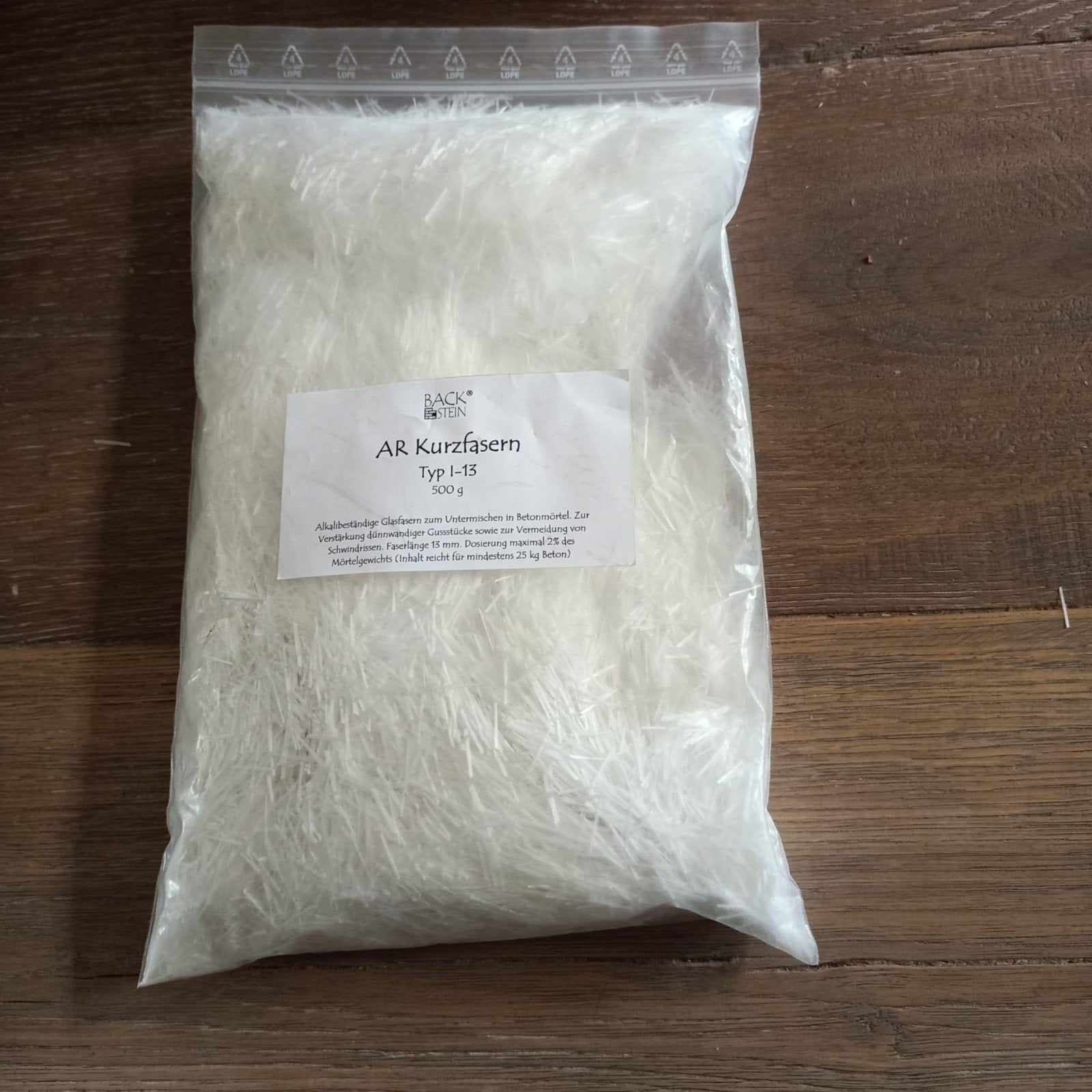 Glasvezel voor beton - AR Kurzfasern Typ 1-13 (500g), Doe-het-zelf en Verbouw, Ophalen of Verzenden, Nieuw