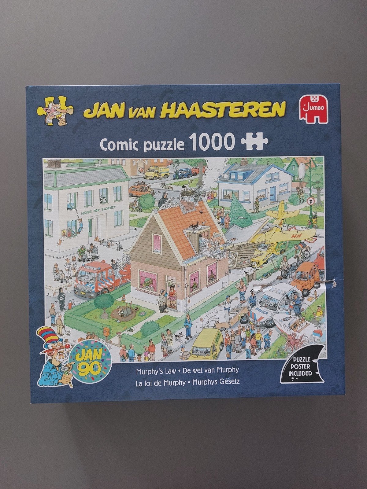 Jan van Haasteren De wet van Murphy, Ophalen of Verzenden, 500 t/m 1500 stukjes, Zo goed als nieuw, Legpuzzel