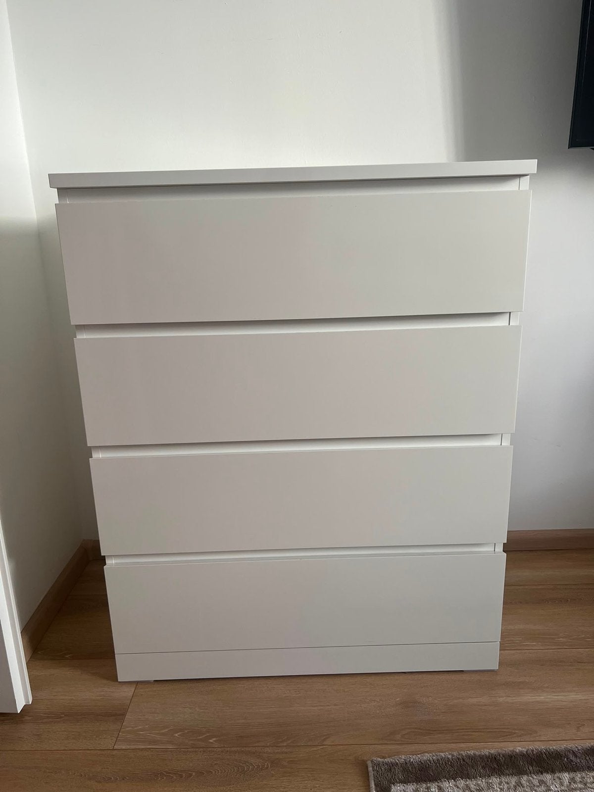 IKEA Malm ladekast hoogglans wit, zo goed als nieuw, 100 tot 150 cm, Zo goed als nieuw, 3 of 4 laden, Ikea