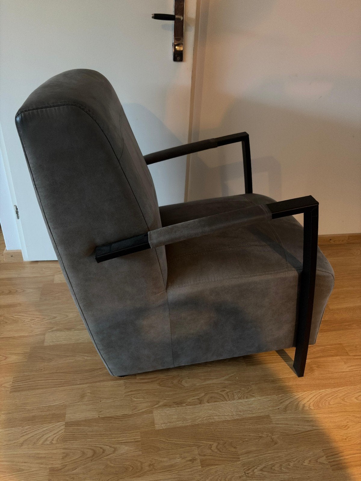 grijze fauteuils(2 stuks), Ophalen, 75 tot 100 cm, Zo goed als nieuw, Stof