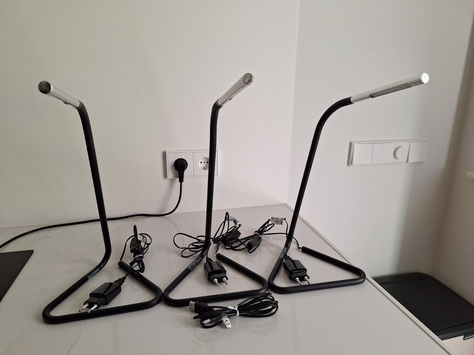 Ikea Hårte buro/boekenkast lampjes 3x, zwart, Huis en Inrichting, Ophalen, Led-lamp, Gebruikt, Overige fittingen