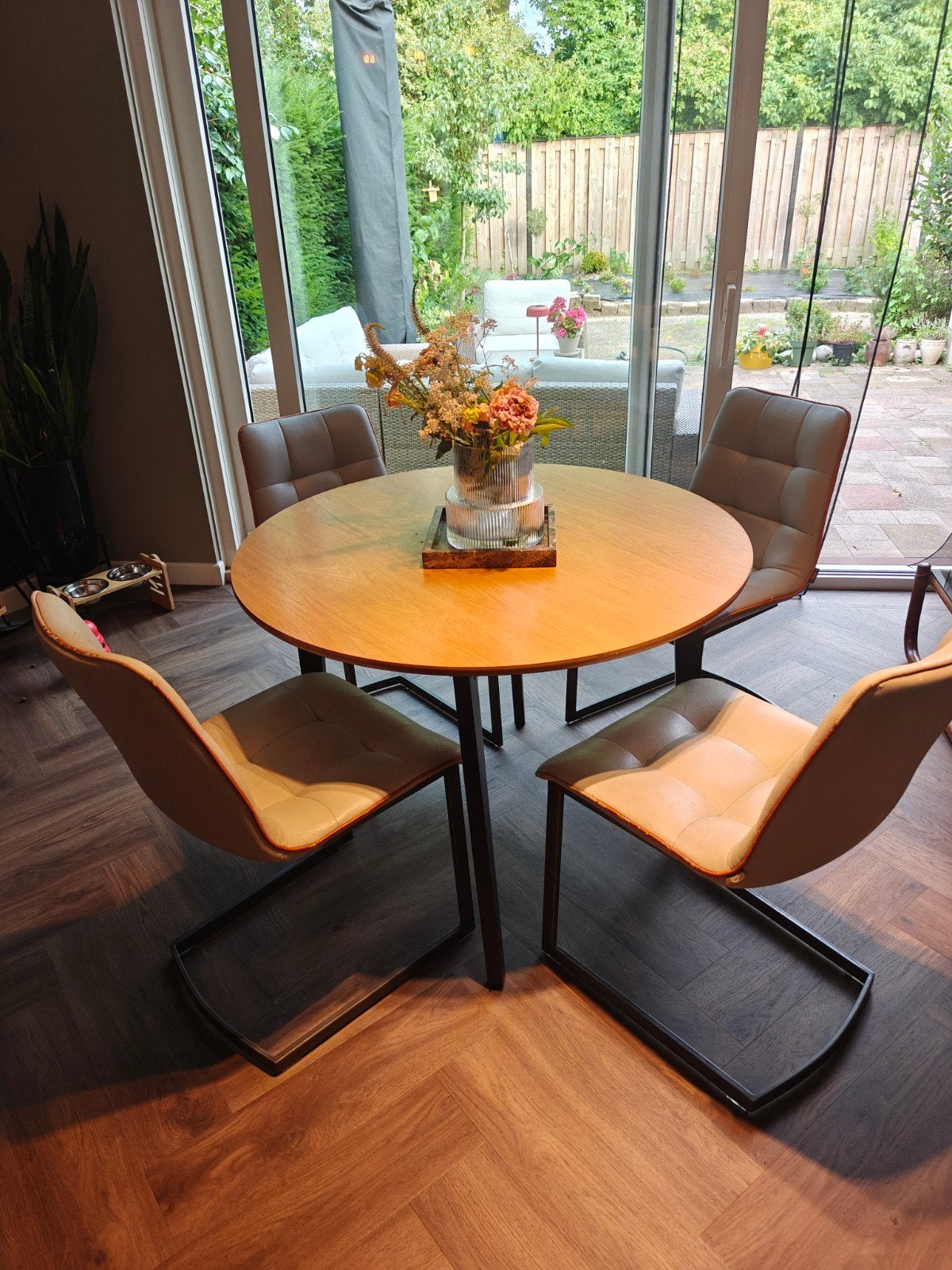 4 Henders en Hazel stoelen, Huis en Inrichting, Stoelen, Gebruikt, Overige kleuren, Ophalen of Verzenden, Stof
