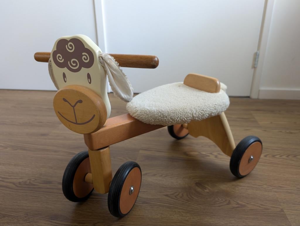 I'm Toy houten driewieler/loopfietsje schaap vanaf 2 jaar, Ophalen of Verzenden, Gebruikt, Loopfiets
