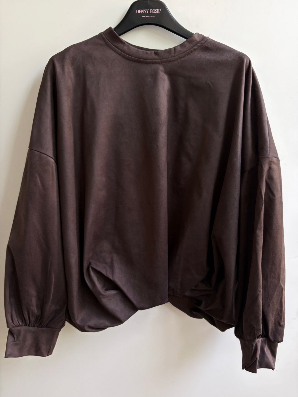 GARCONNE suede-look sweater bruin mt TU