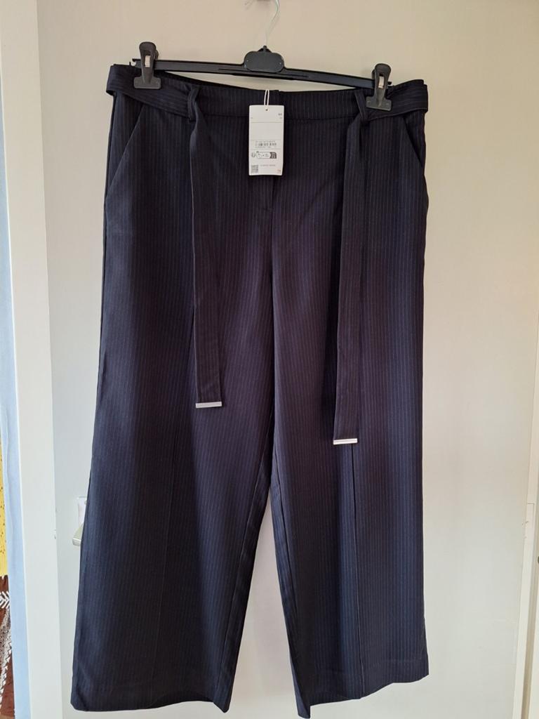 Pantalon met fijn streepje, Zwart, Maat 46/48 (XL) of groter, Nieuw, Ophalen of Verzenden