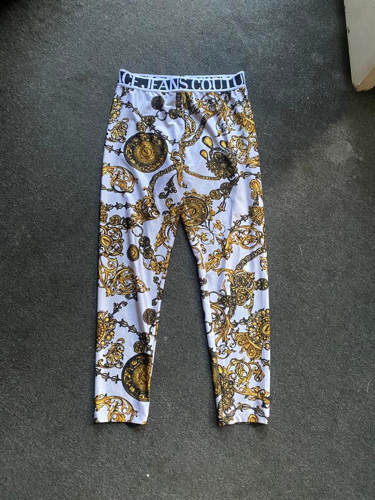 Versace legging /broek mt s/m, Ophalen of Verzenden, Zo goed als nieuw, Zwart, Lang