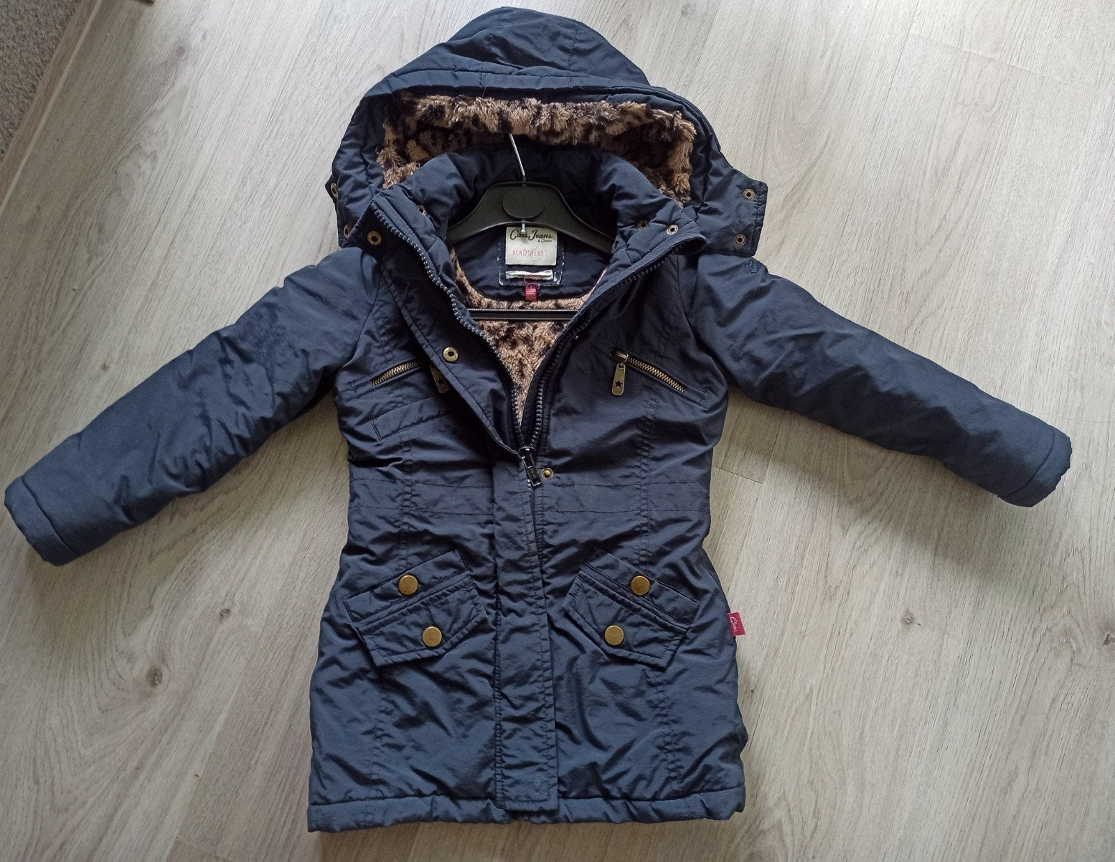 Cars Jeans winterjas met teddy voering maat 140, Kinderen en Baby's, Meisje, Ophalen of Verzenden, Zo goed als nieuw, Cars Jeans