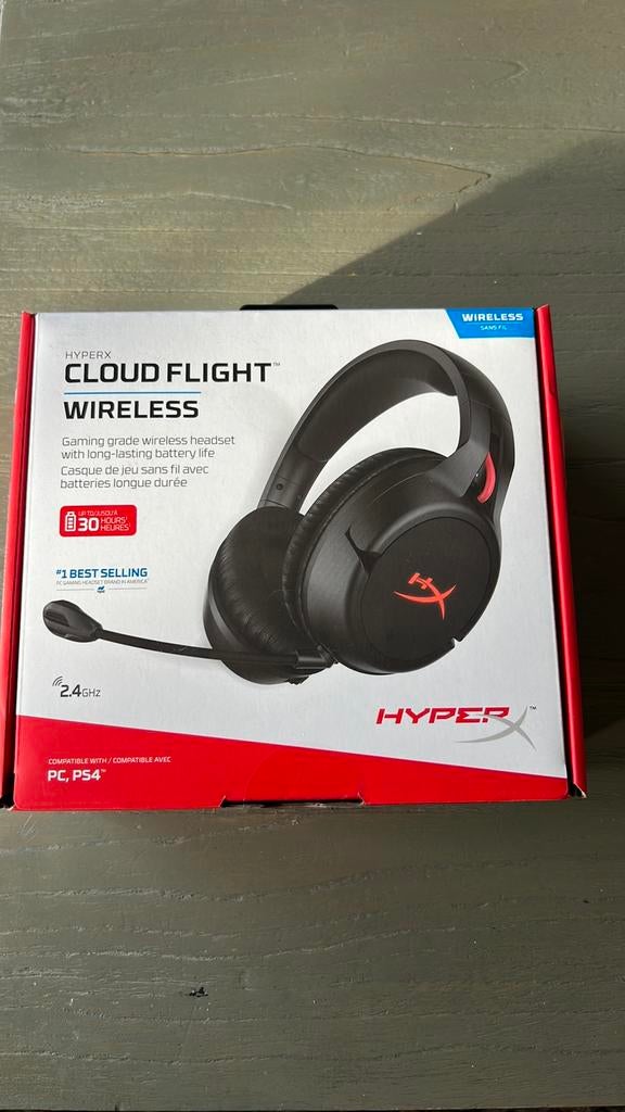 Nieuw: HyperX Cloud Flight Draadloze Gaming Headset, Computers en Software, Headsets, Nieuw, Over-ear, Draadloos, Gaming headset