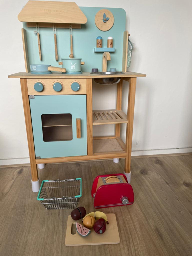 Little ducht keukentje, Kinderen en Baby's, Speelgoed | Speelkeukens, Ophalen, Gebruikt, Hout, Speelkeuken-accessoire