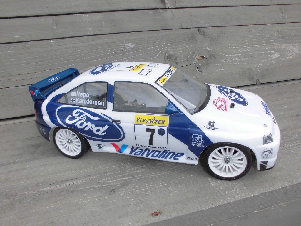 TAMIYA FORD ESCORT op een TL01 CHASSIS, Zo goed als nieuw, Schaal 1:10, Auto onroad, Ophalen