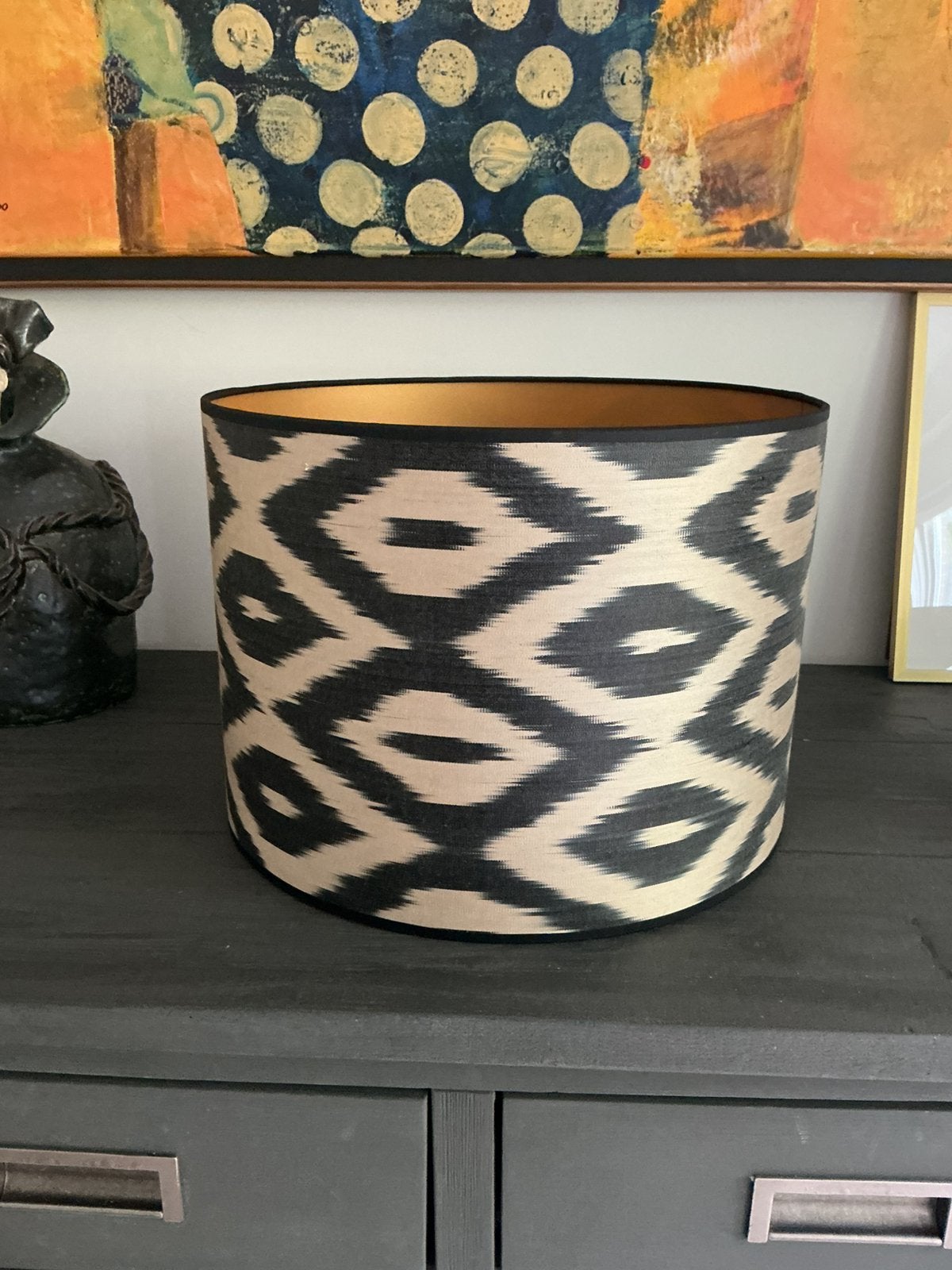 Lampenkap, ikat zijde handgewoven, Ophalen of Verzenden, Nieuw
