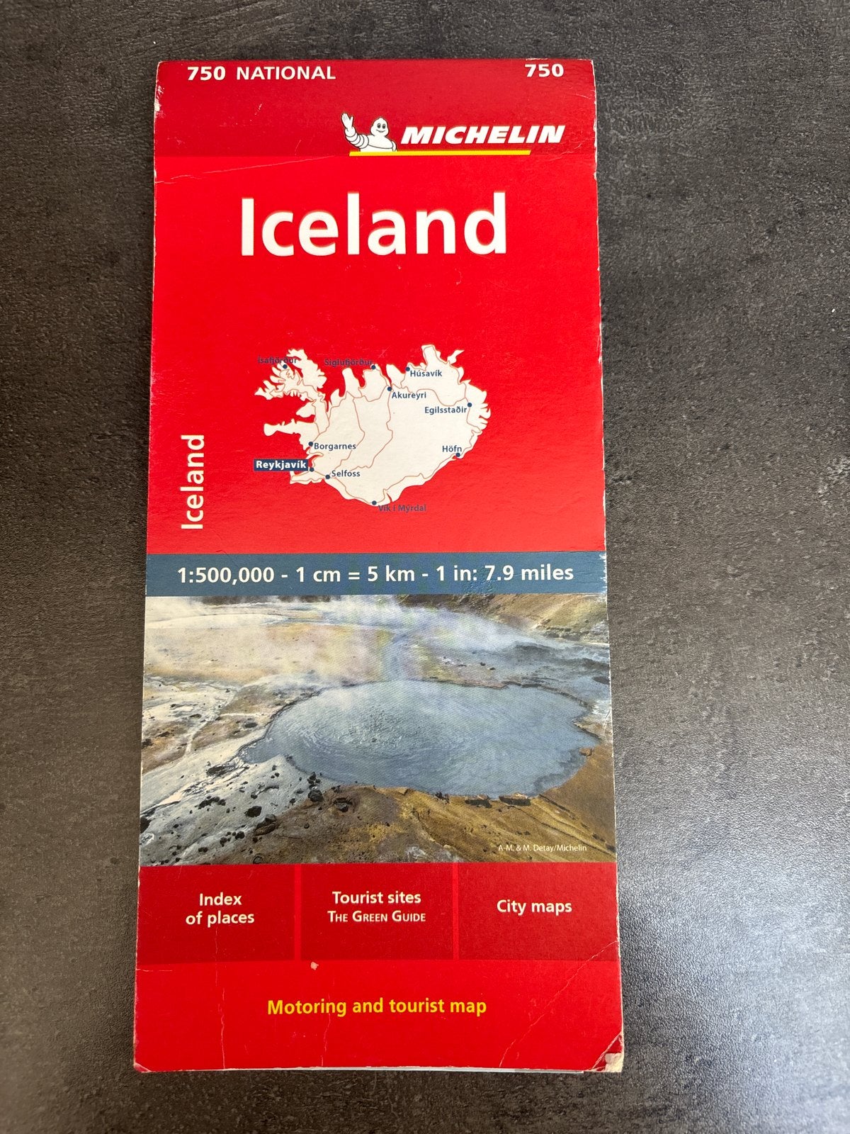 Michelin wegenkaart IJsland 750 National, Michelin, Europa, Ophalen of Verzenden, Zo goed als nieuw