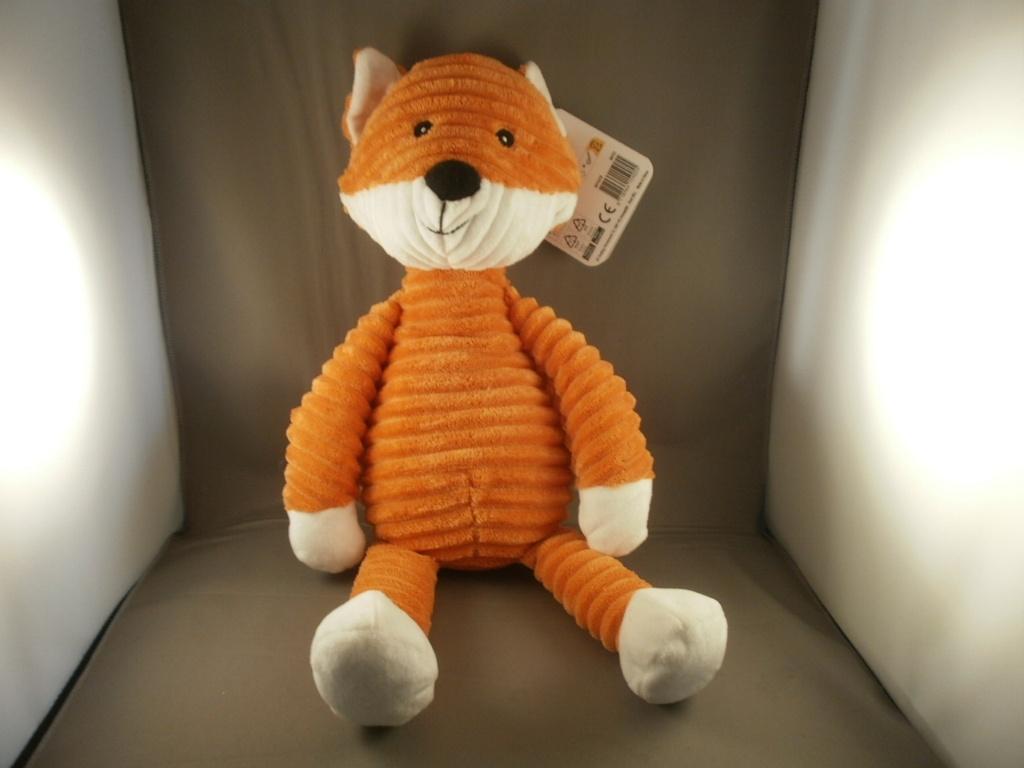 cuddly toy vos rib stof oranje en wit velours 15 cm Kruidvat, Oranje, Overige merken, Overige karakters, Nieuw