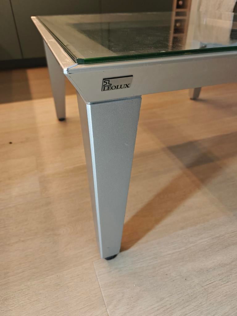 Leolux salontafel 80x80cm, hoogte 40cm, Ophalen, Gebruikt, 50 tot 100 cm, Vierkant