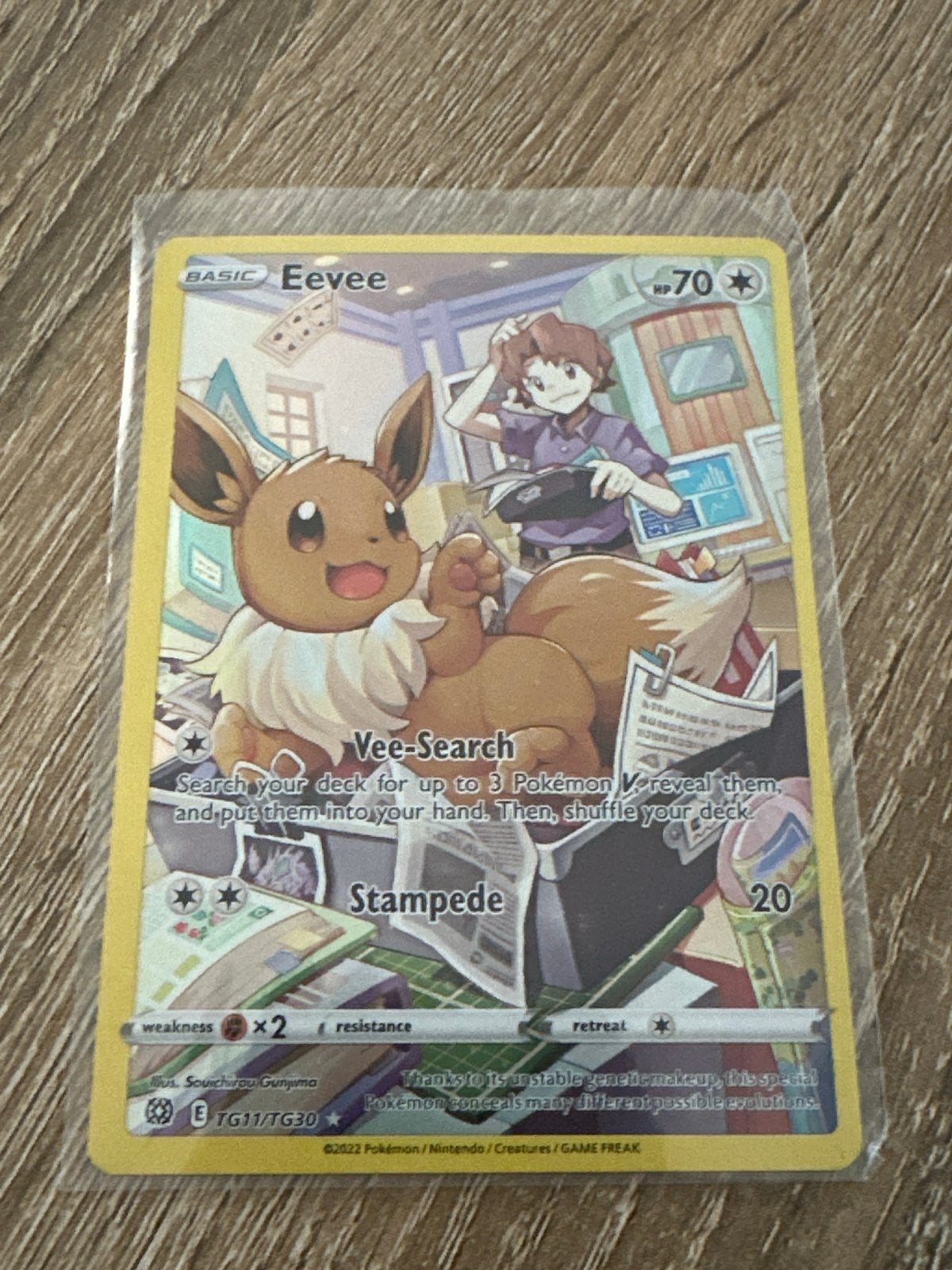 Pokemon Eevee TG11/TG30 Trainer Gallery Kaart, Ophalen of Verzenden, Zo goed als nieuw, Losse kaart