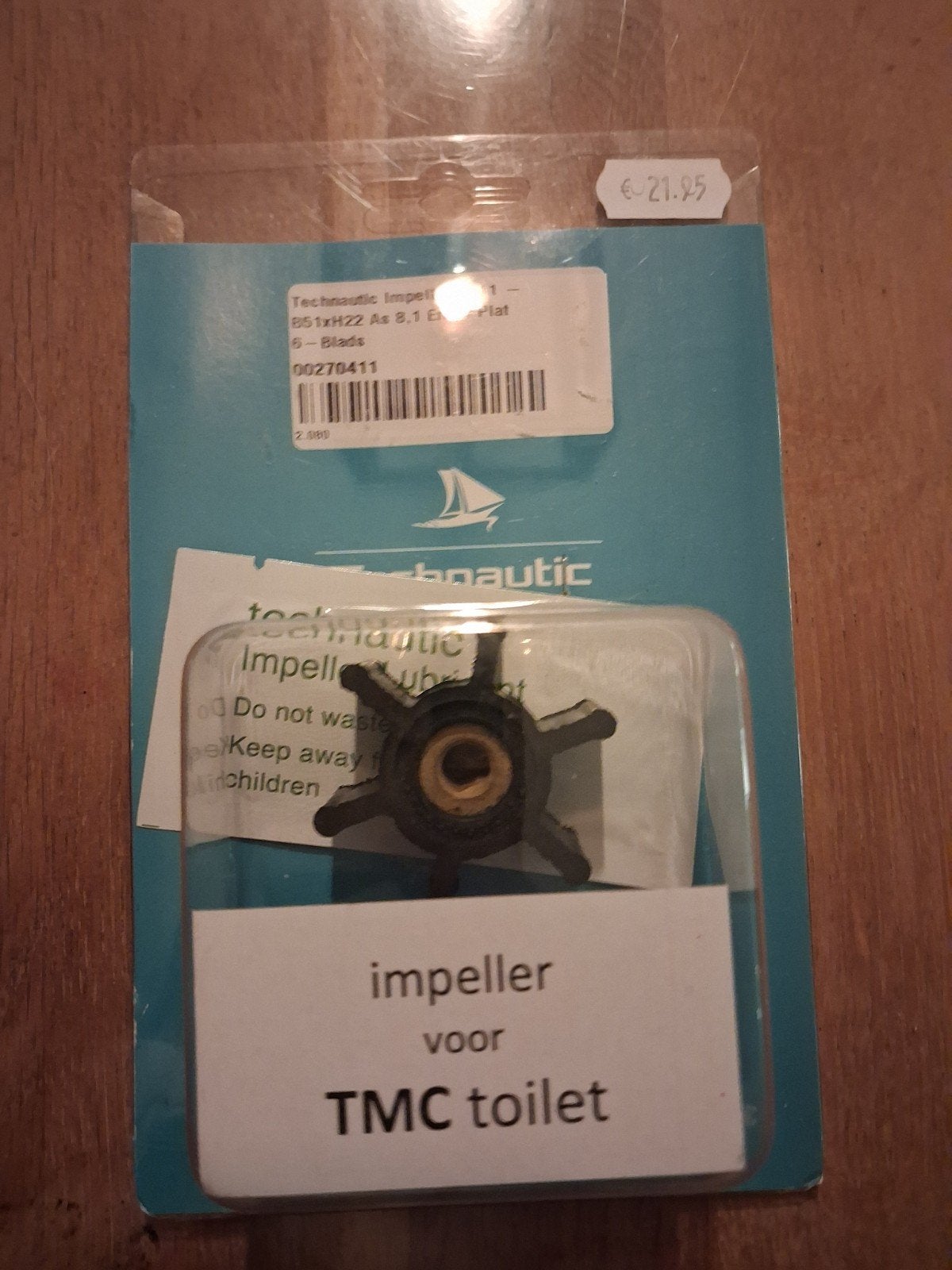 Impeller voor TMC Marine scheepstoilet, Watersport en Boten, Ophalen of Verzenden, Nieuw, Motor en Techniek, Zeilboot of Motorboot