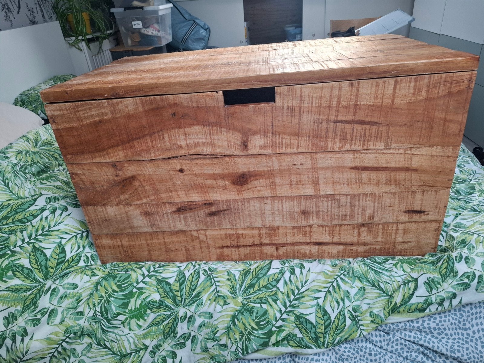 Houten speelgoedkist, Huis en Inrichting, Ophalen, Gebruikt, 100 tot 150 cm, 75 tot 100 cm