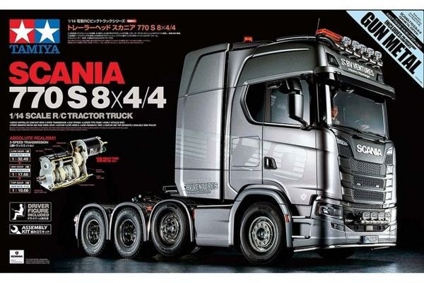 Tamiya Scania 770 S 8x4/4 R/C Tractor Truck 1:14, Hobby en Vrije tijd, Modelbouw | Radiografisch | Auto's, Elektro, Schaal 1:14