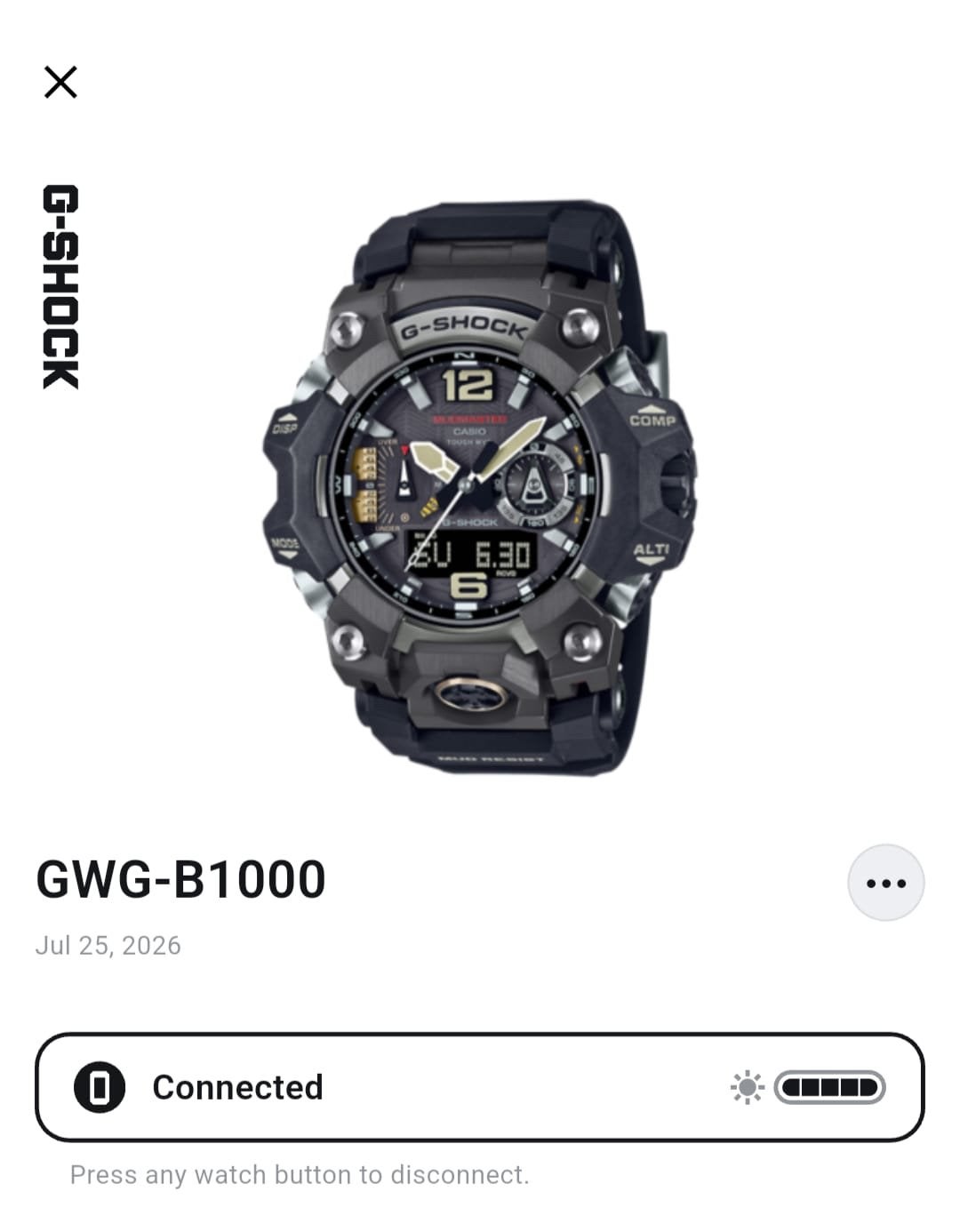 Casio G-Shock Mudmaster GWG-B1000 - Zo goed als nieuw, Ophalen, Casio, Kunststof, Polshorloge