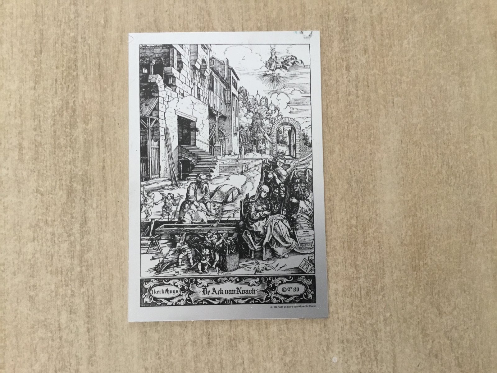 De Ark van Noach - Ets naar Dürer op aluminium, Antiek en Kunst, Ophalen, Religie, Ets, 2000 tot heden