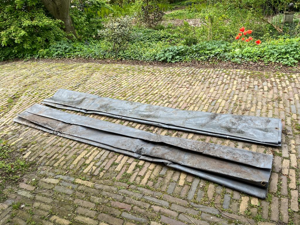 Afdekzeil grijs, Ophalen, Gebruikt, 15 m² of meer, Zeil