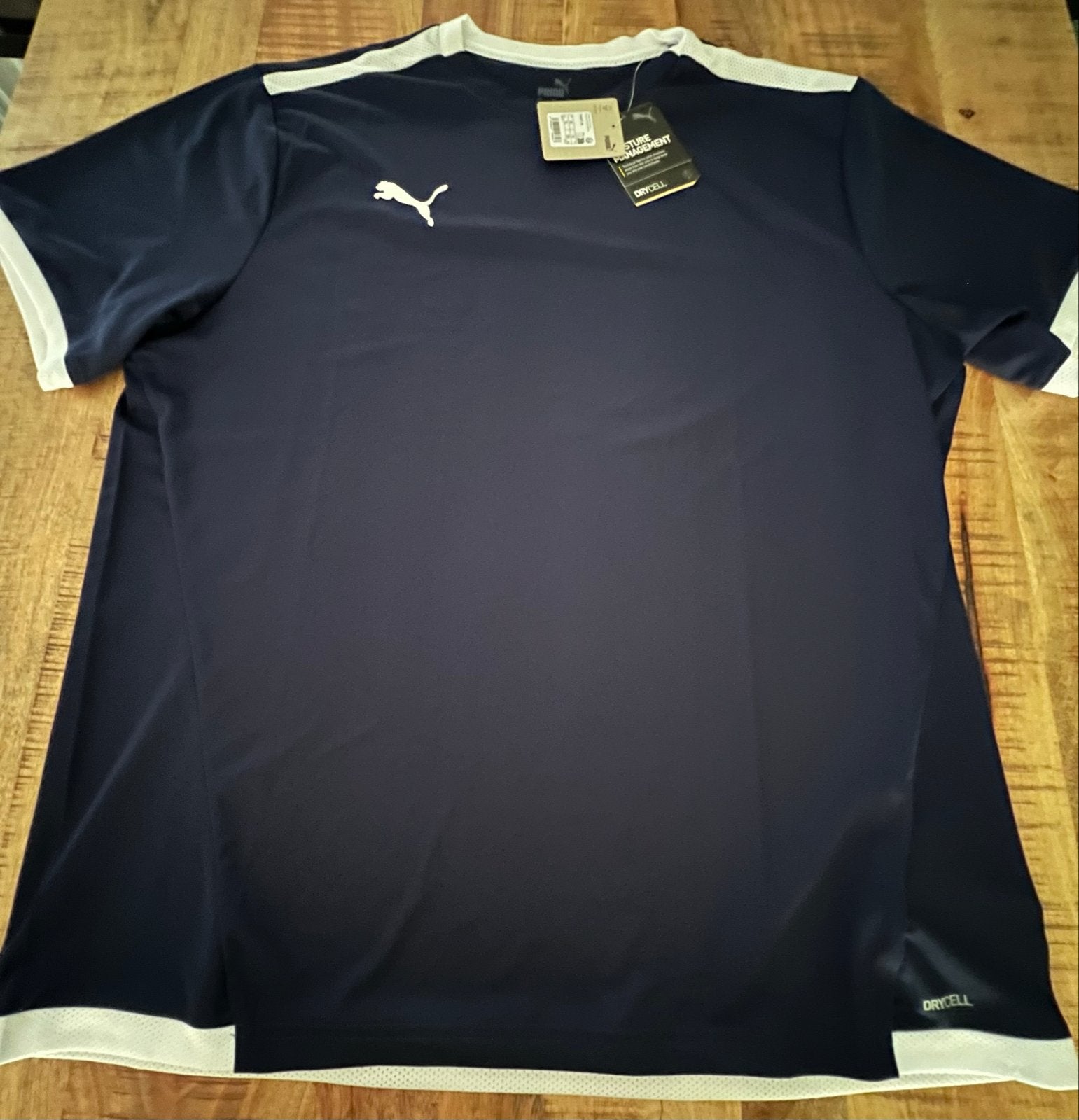 Puma teamLIGA Jersey Peacoat-Puma White Heren T-shirt XL, Ophalen of Verzenden, Nieuw, Maat 56/58 (XL), Blauw
