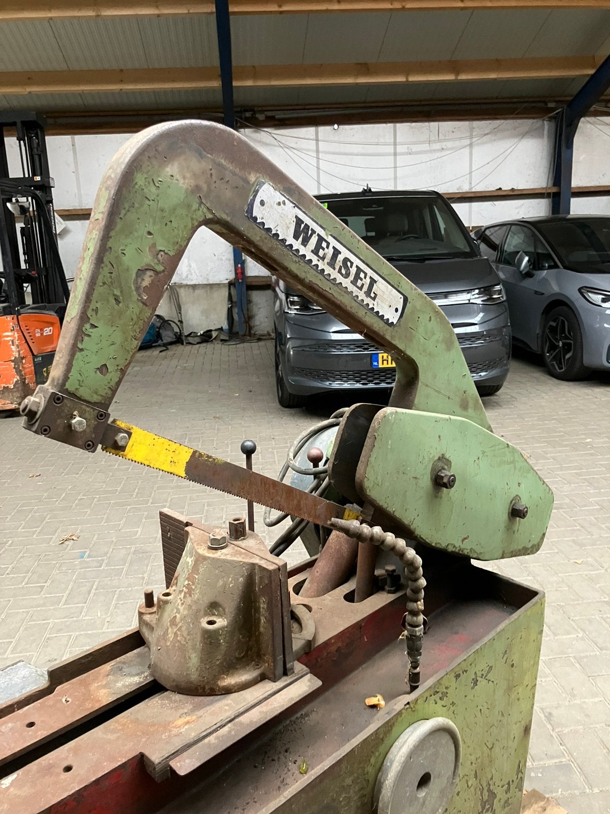 Weisel zaagmachine, Ophalen, Gebruikt