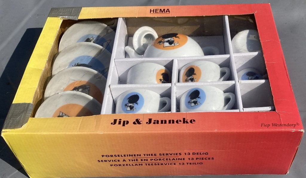 Hema Fiep Westendorp kinderservies Jip Janneke OVP 13 delig., Antiek en Kunst, Ophalen