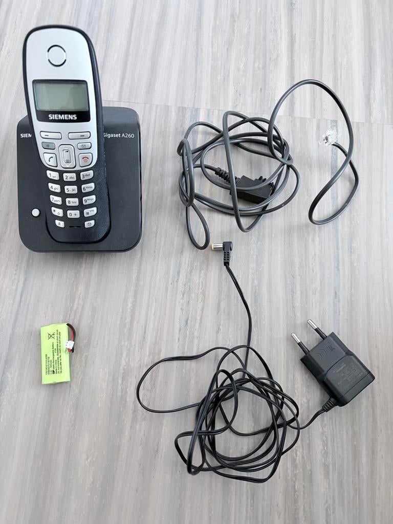 Siemens Gigaset A260 DECT telefoon met basisstation, Ophalen of Verzenden, Zo goed als nieuw, 1 handset, Stralingsarm