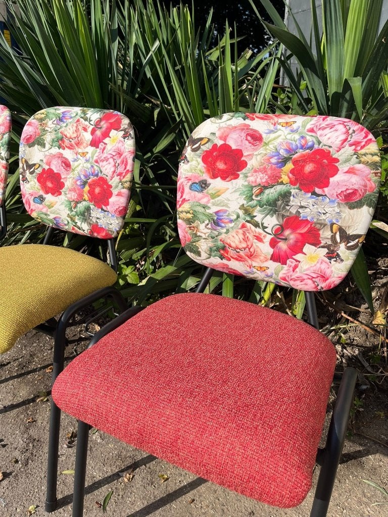 schoolstoel eetkamerstoel vintage, Huis en Inrichting, Stoelen, Overige kleuren, Verzenden, Nieuw, Stof