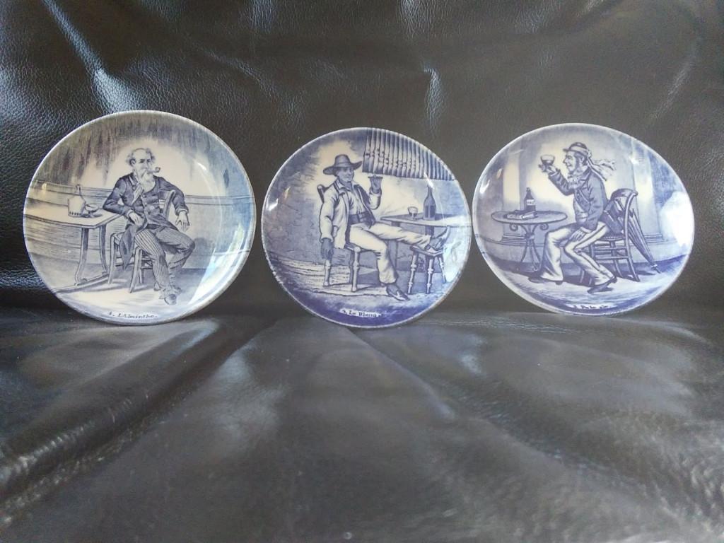 Mini bordjes 'Dranksoorten', Royal Sphinx & Boch (3 stuks), Ophalen of Verzenden