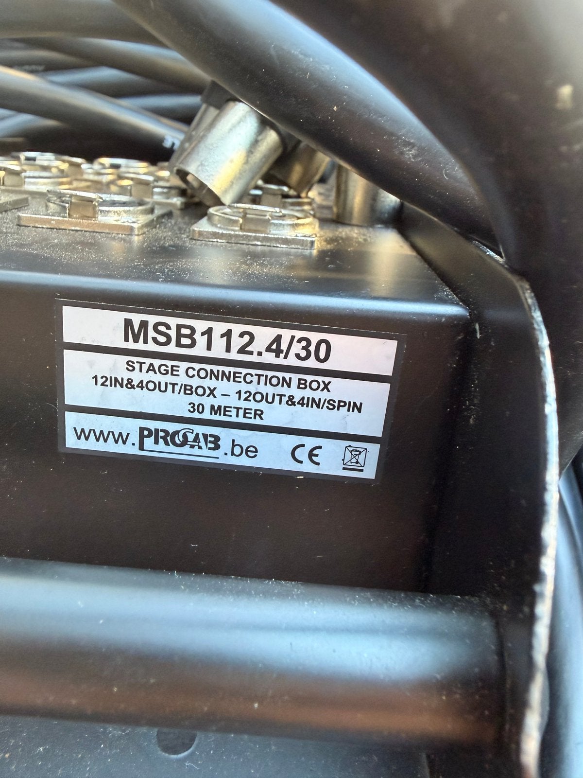 Procab MSB112.4/30 Stagebox - 30m, 12 in, 4 out, Ophalen, Zo goed als nieuw, Apparatuur