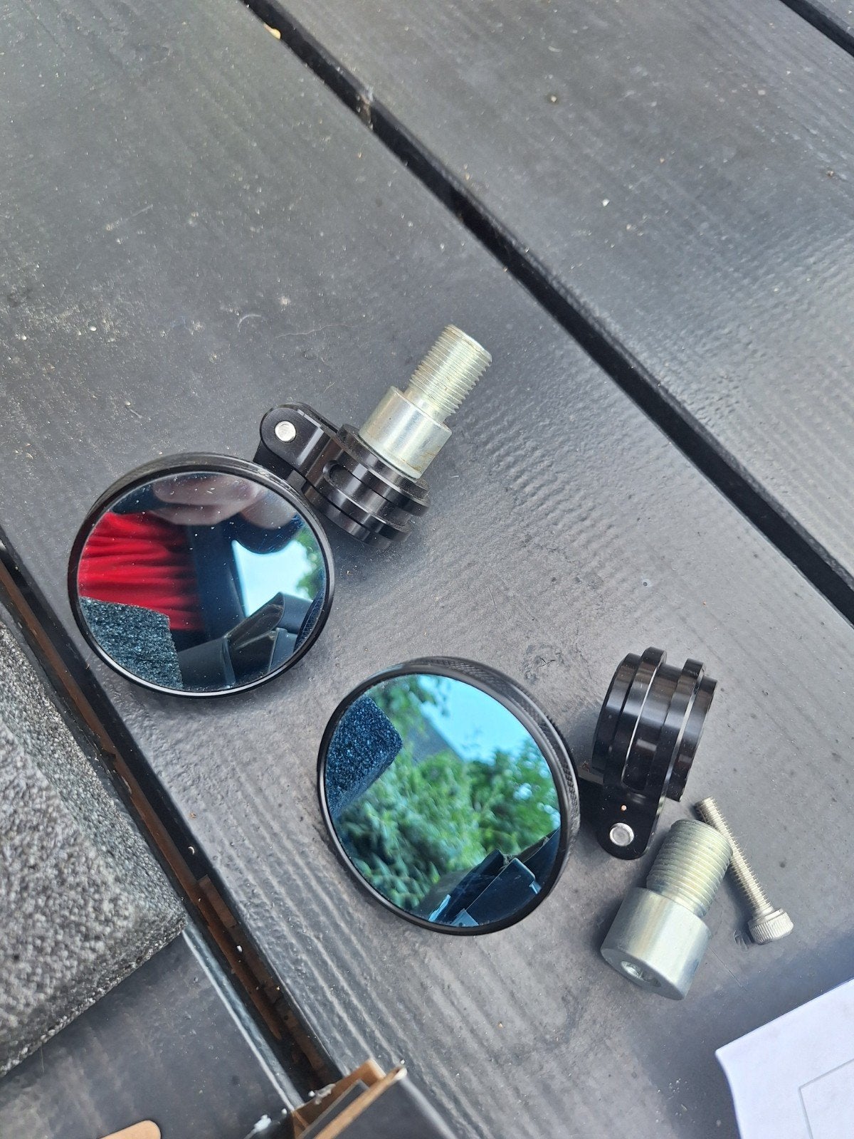 Puig Tracker Stuureind (bar-end) Spiegels Zwart, Motoren, Ophalen
