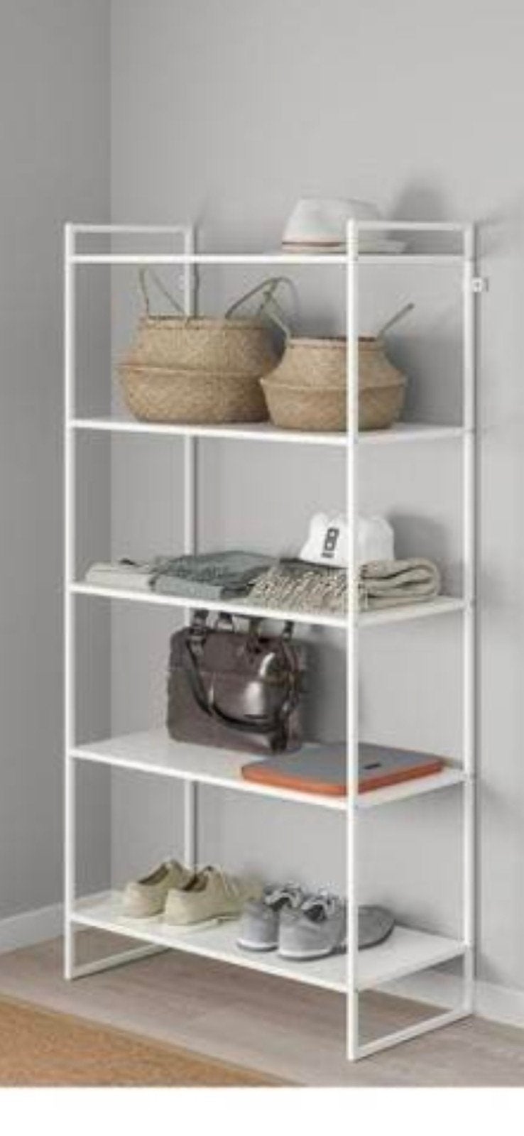 2x IKEA Jonaxel stellingkast wit, z.g.a.n., Ophalen, Zo goed als nieuw